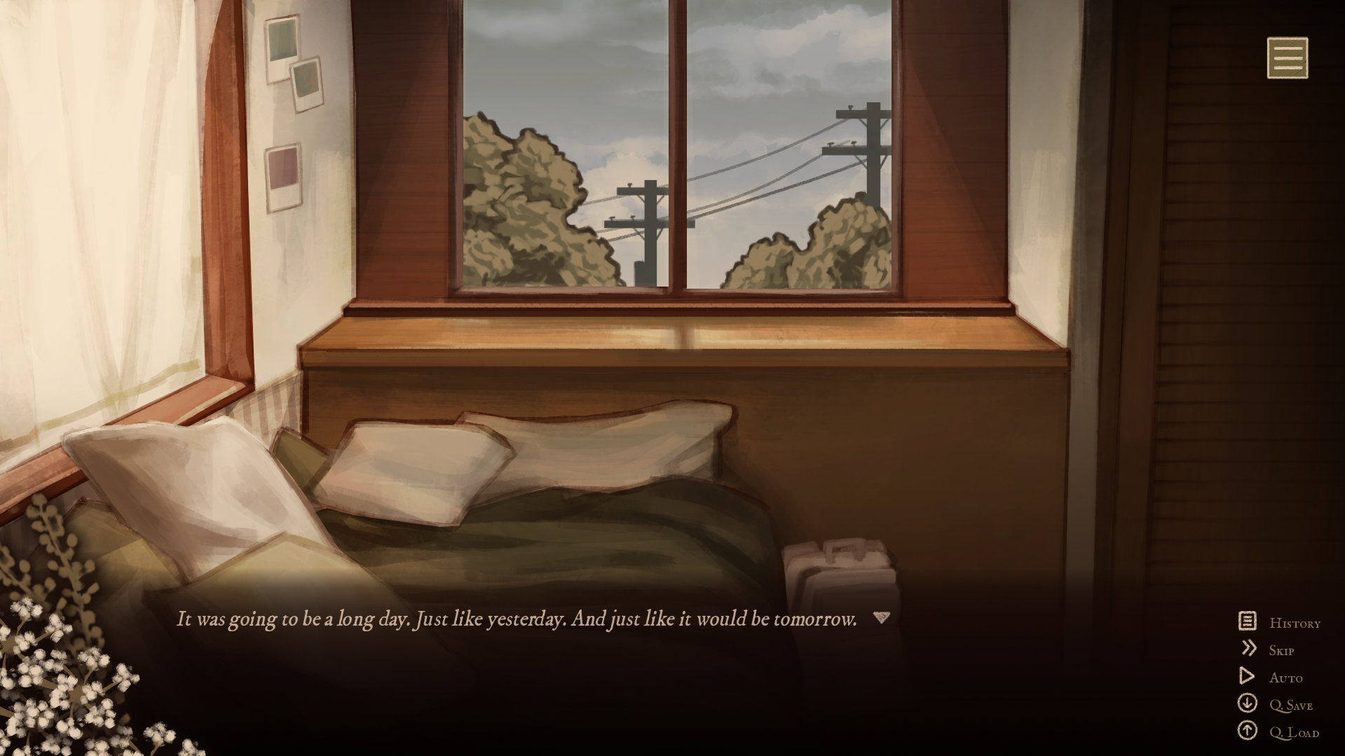 Gentle Fall - first look at the watercolor university scene