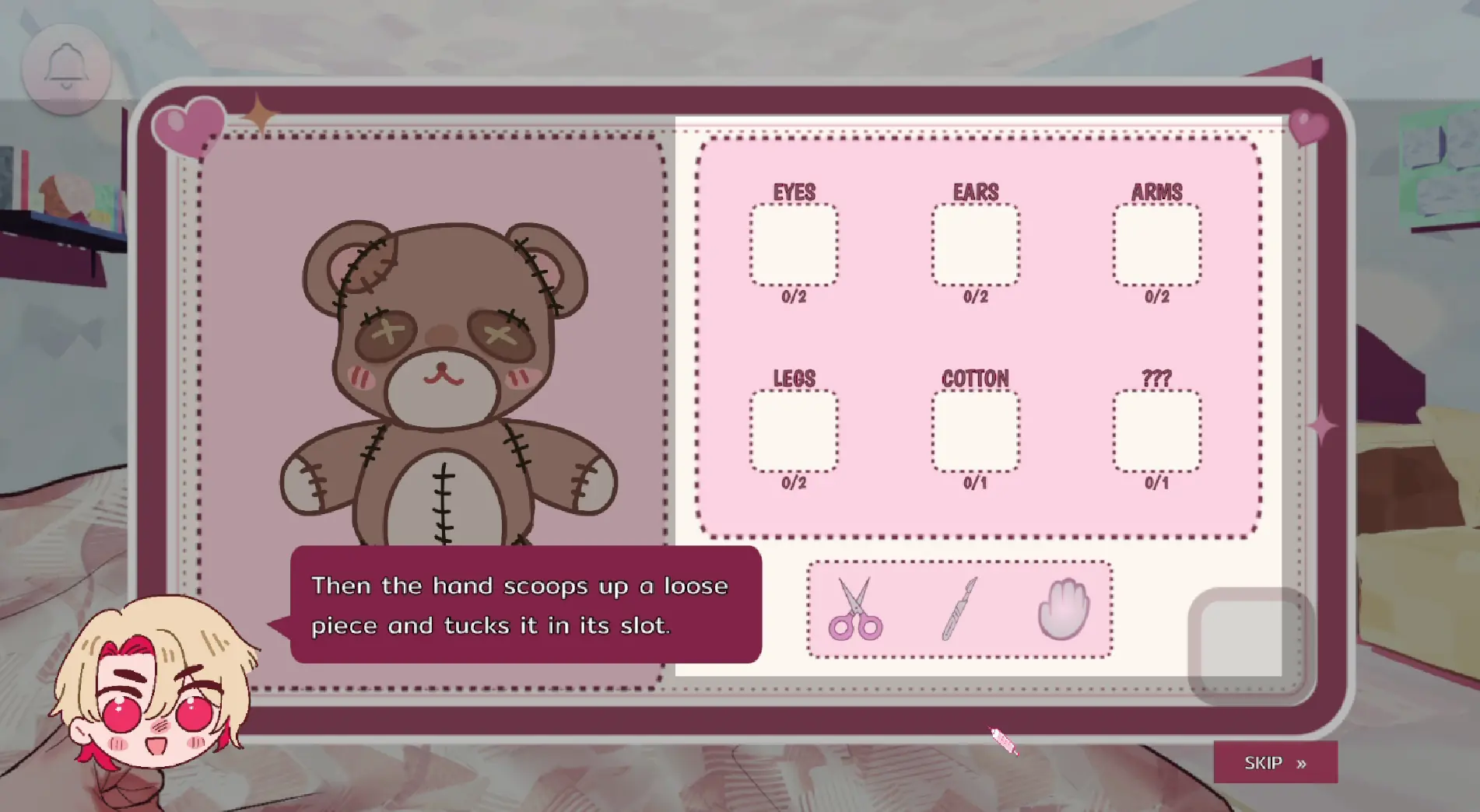 Helping Your Boyfriend - the teddy bear disassembly table