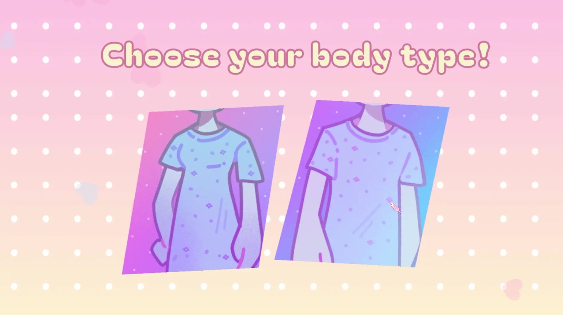 Helping Your Boyfriend - the character setup with two body type options
