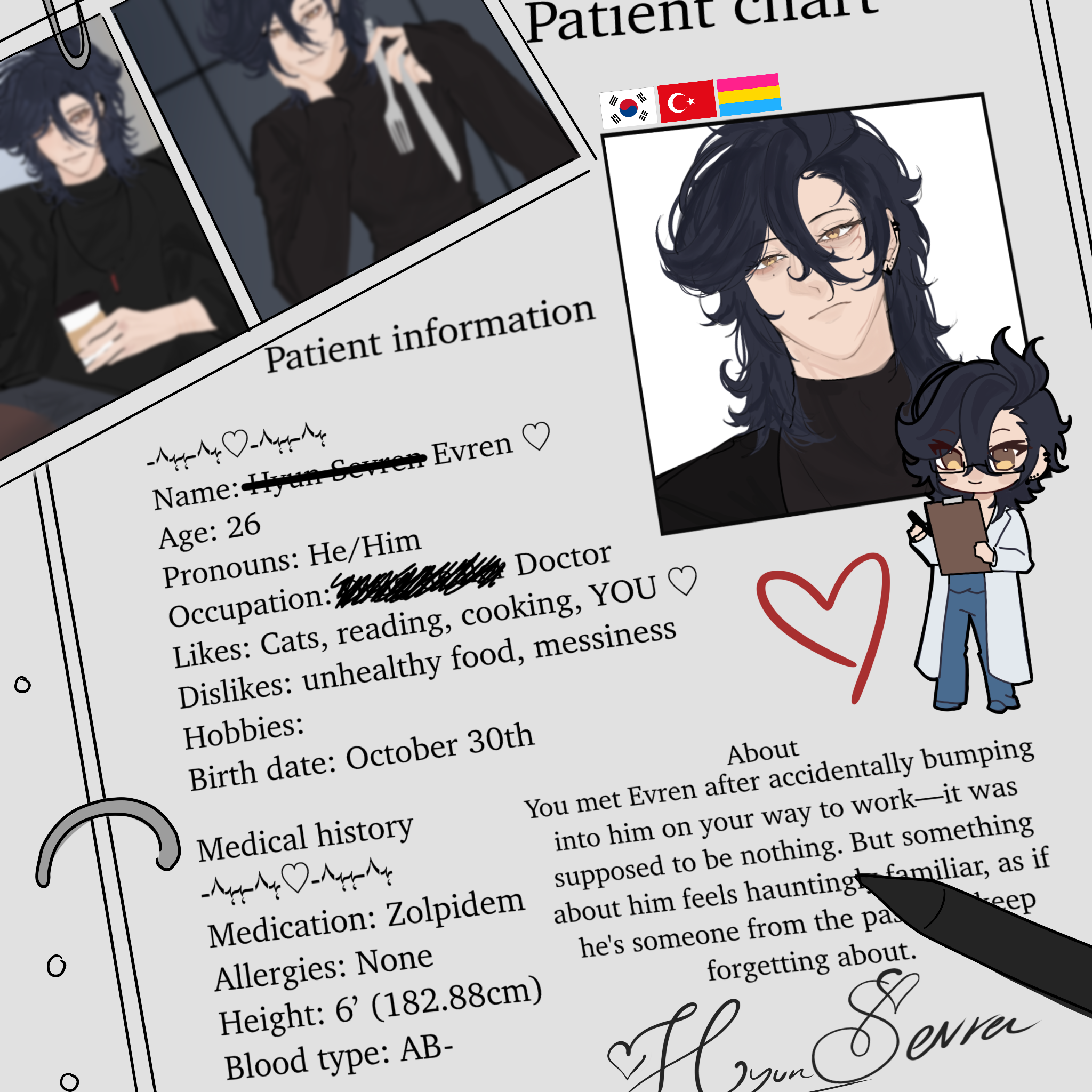 OVERD0SE doctor character portrait