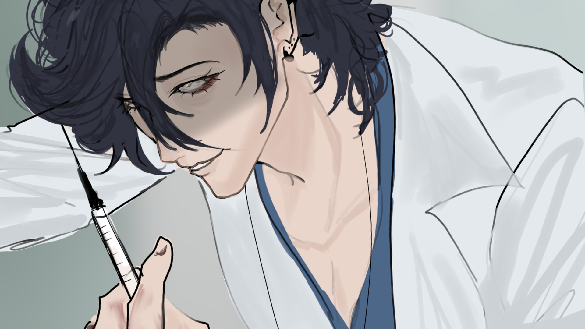 OVERD0SE doctor holding a syringe