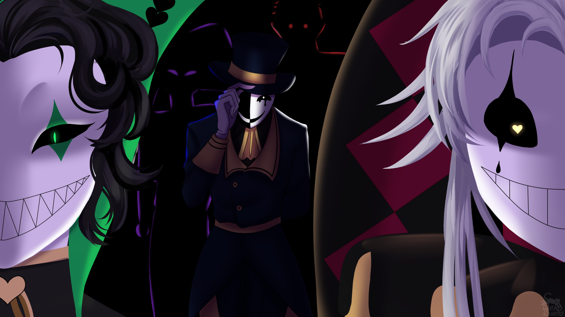 A choice screen from The Freak Circus with multiple dark options
